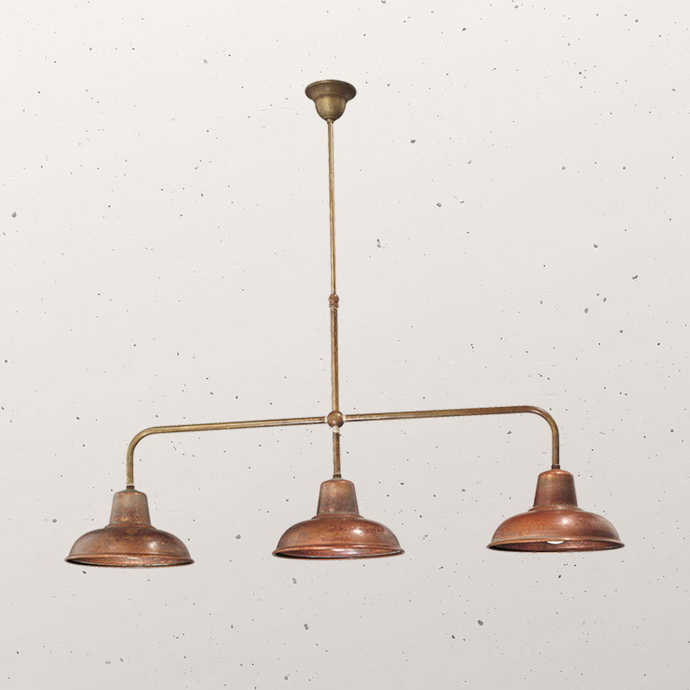Brass, Copper and Iron Pendant | Il Lights Fanale